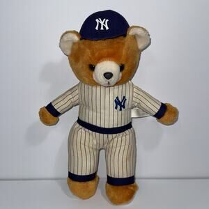 Vintage New York Yankees 13” plush with home team uniform striped MLB baseball